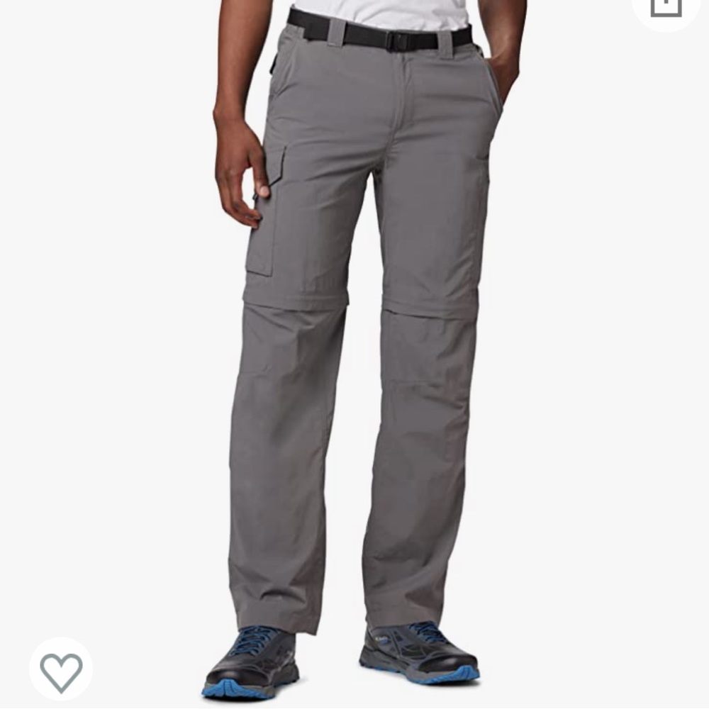 Columbia Omnishade Silver Ridge convertible hiking pants. Mens, size 32W 30L